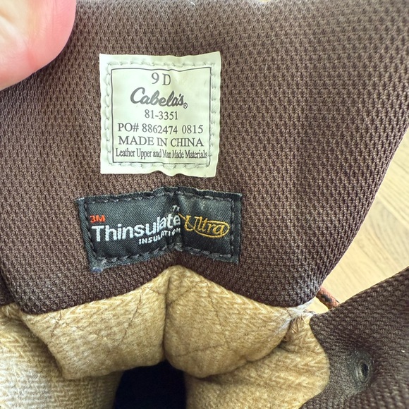 Cabela's Thinsulate Boots Size 9D - Picture 7 of 11